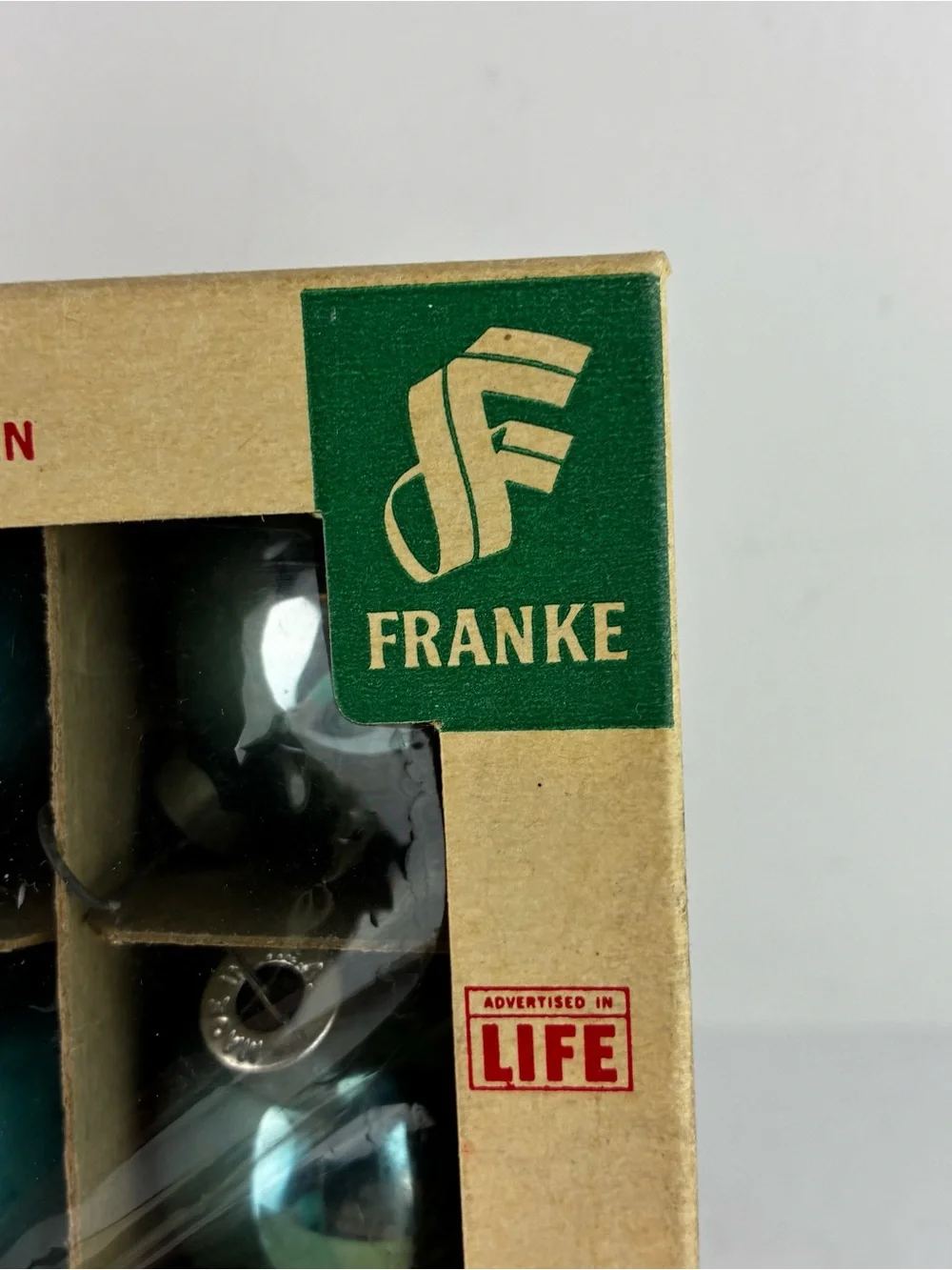 Franke Vintage MCM 1950’s Set of Aqua Christmas Ornaments